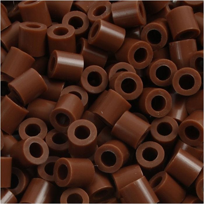 Perles à repasser, 5x5 mm, 2,5 mm, medium, chocolat (32249), 1100pièces/ 1 Pq.