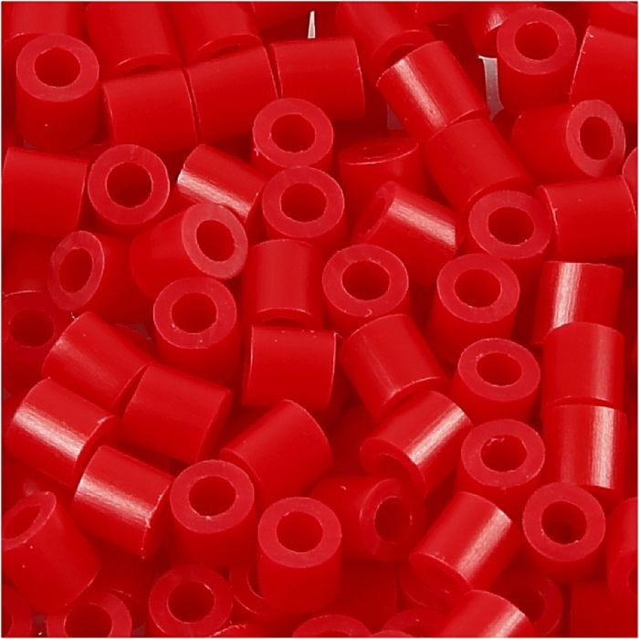 Perles à repasser, 5x5 mm, 2,5 mm, medium, rouge (32231), 1100pièces/ 1 Pq.