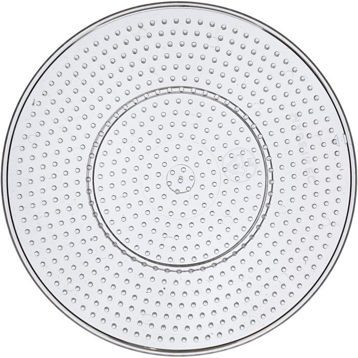 Plaque à picots, Grand cercle, 15 cm, medium, transparent, 1 pièce