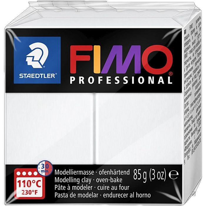 Pâte professionnelle FIMO® , blanc, 85 gr/ 1 Pq.