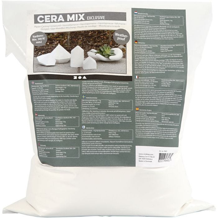 Poudre de moulage Cera-Mix de Luxe, blanc, 5kg/ 1 Pq.