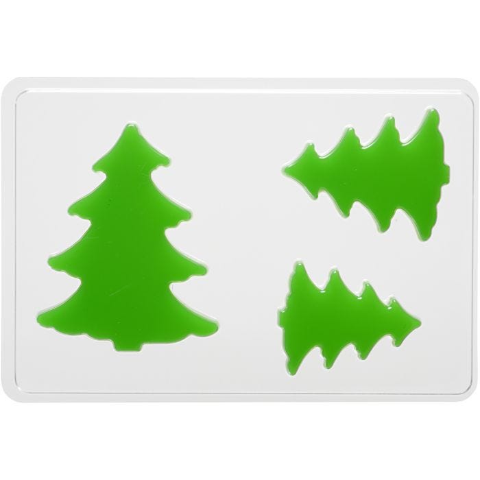 Moule décoratif, sapins, 6+8+10 cm, 9 mm, 14,9x22 cm, 1 pièce