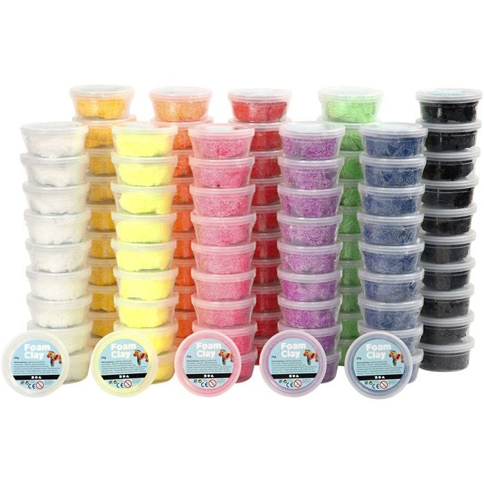 Foam Clay®, ass. de couleurs, 10x10boîte/ 1 Pq.