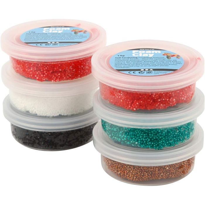 Foam Clay®, couleurs de noël, 6x14gr/ 1 Pq.