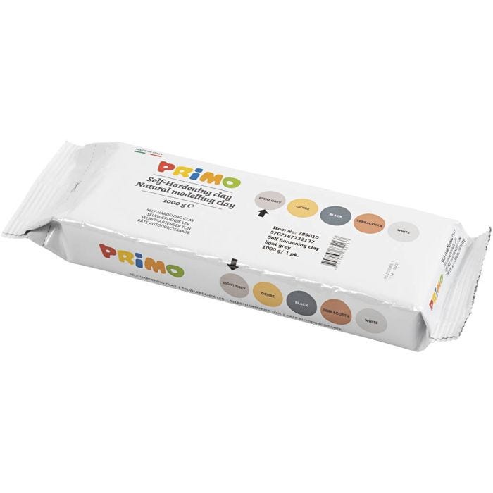 Argile Autodurcissante, gris clair, 1000gr/ 1 Pq.