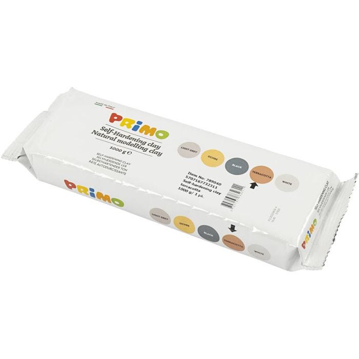 Argile Autodurcissante, terre brulée, 12x1000 gr/ 1 Pq.