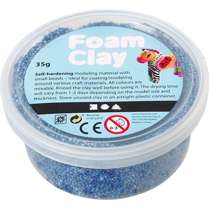 Foam Clay®, bleu, 35gr/ 1 boîte