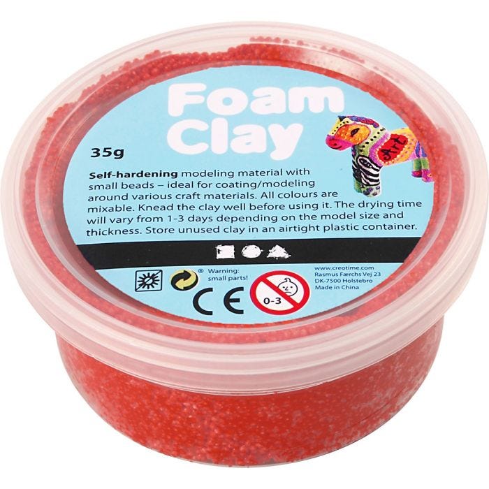 Foam Clay®, rouge, 35gr/ 1 boîte