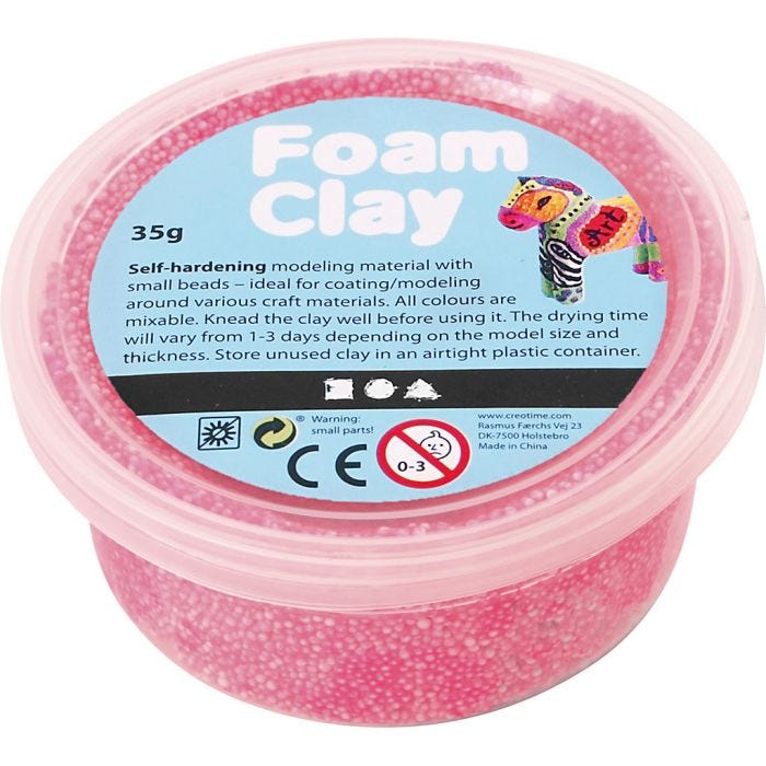 Foam Clay®, rose néon, 35gr/ 1 boîte