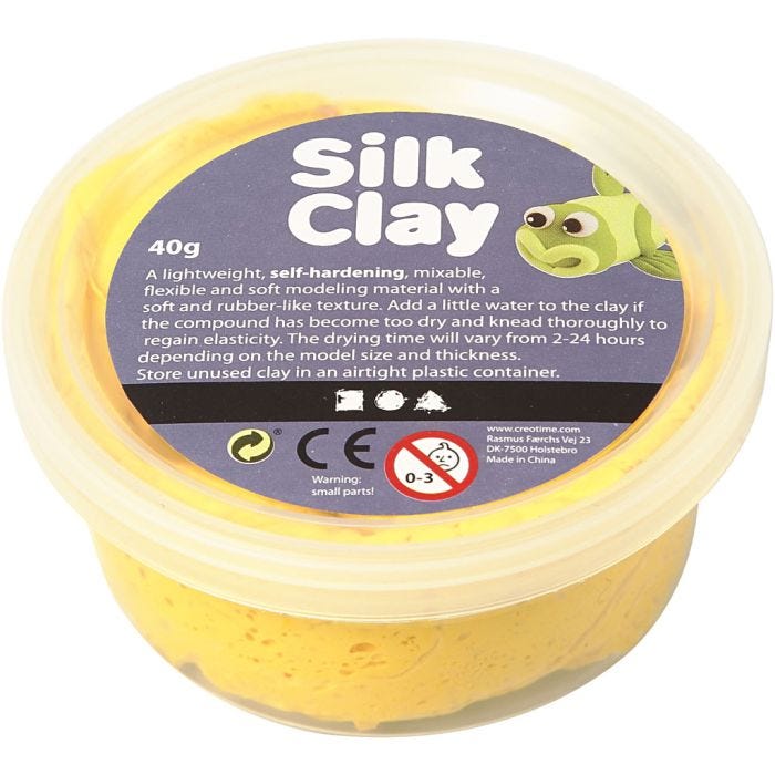Silk Clay®, jaune, 40gr/ 1 boîte