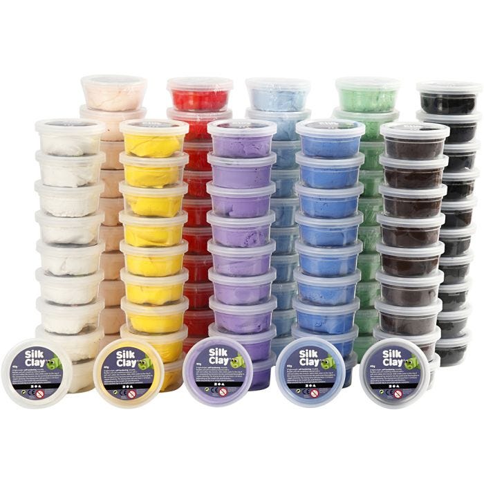 Silk Clay®, ass. de couleurs, 10 boîte/ 1 Pq.