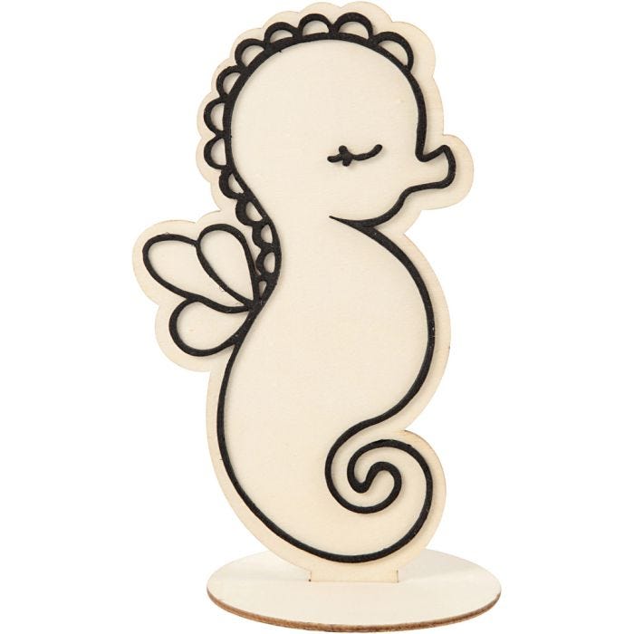Figurine décorative, hippocampe, 18 cm, 1 pièce