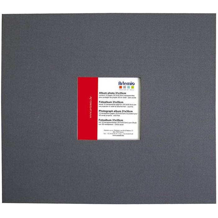 Album pour scrapbooking, 30,5x30,5 cm, 10, anthracite gris, 1 pièce