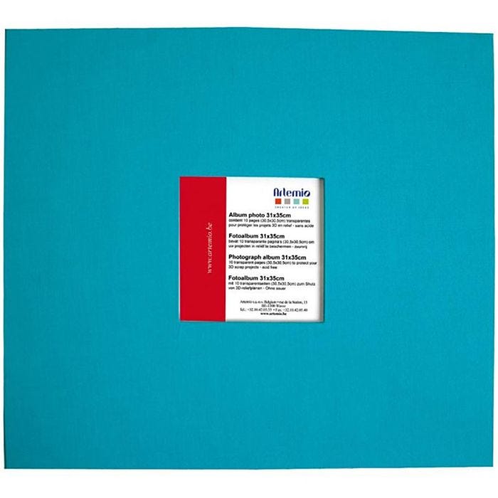 Album pour scrapbooking, 30,5x30,5 cm, 10, turquoise, 1 pièce
