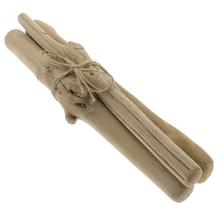 Baton en bois flotté pour deco, 37 cm, 3pièces/ 1 Pq.
