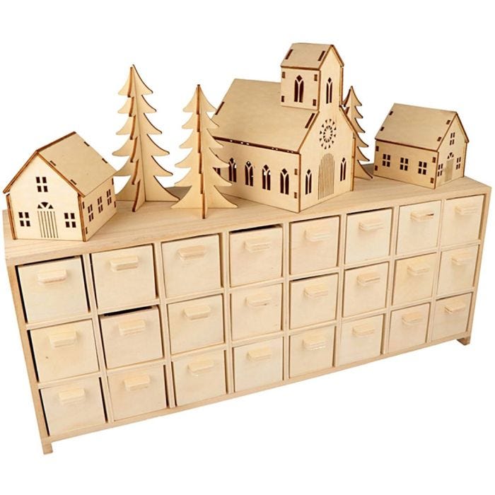 Calendrier de l'Avent, 44,5x13x18 cm, 1 pièce