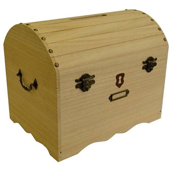 Urne coffre de pirate à décorer, 32x22,5x25 cm, 1 pièce