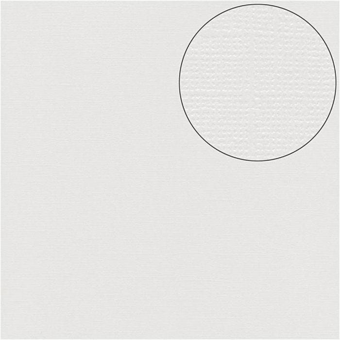 Papier scrapbooking Bazzill, dim. 30,5x30,5 cm, blanc, 1 pièce