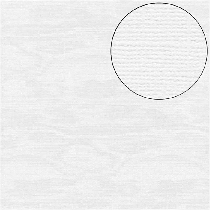 Papier scrapbooking Bazzill, 30,5x30,5 cm, blanc, 1 pièce
