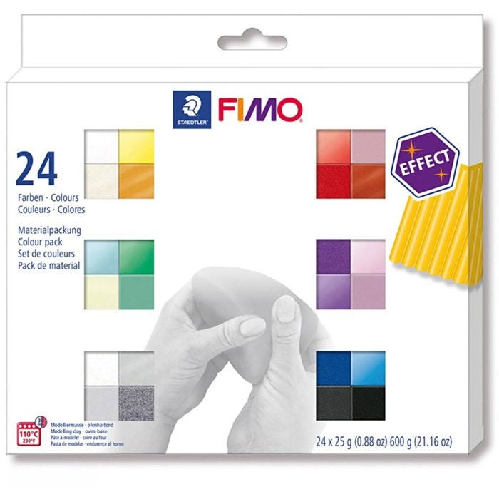 Coffret Pâte Fimo Effect, 24x25 gr/ 1 Pq.