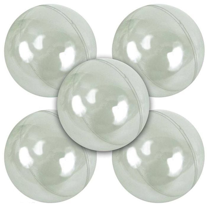 Boule plastique Transparente pour contact alimentaire, dim. 10 cm, 5 pièces/ 1 Pq.