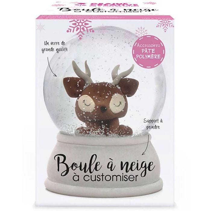 Kit Boule à neige à customiser, 8x10,3 cm, 1 Pq.