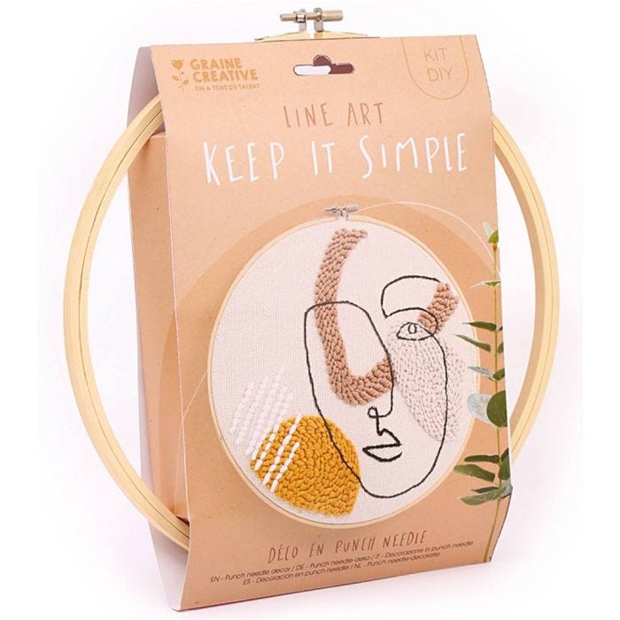 Kit DIY Punch Needle, d 25 cm, 1 Pq.