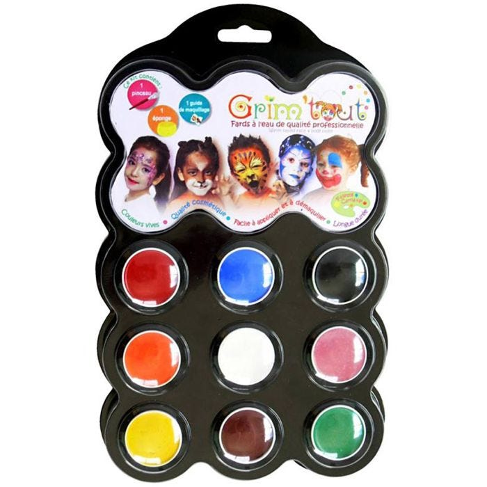 Maquillage Carnaval, ass. de couleurs, 1 Pq.