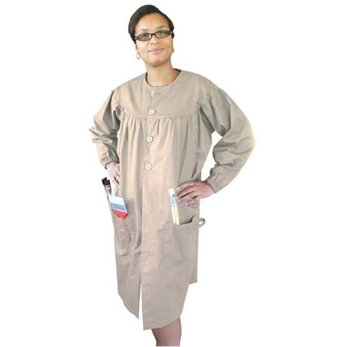 Blouse de peinture adulte Beige - Taille unique , 1 Pq.