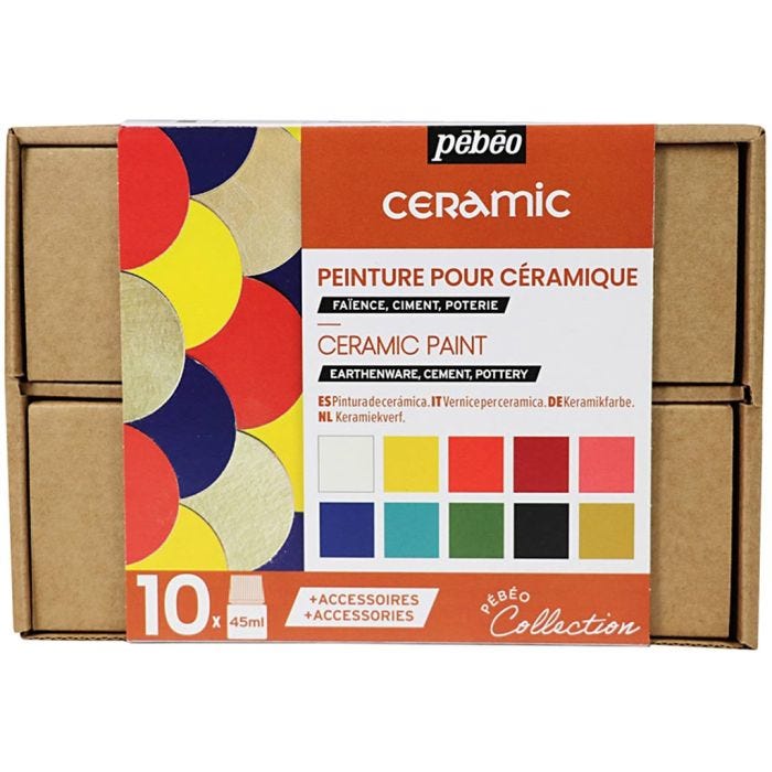 Coffret Collection Pébéo, Peinture Céramic, ass. de couleurs, 1 Pq.