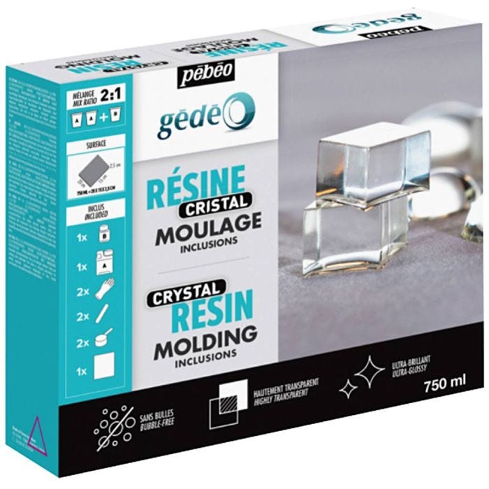Résine Gédéo - kit Cristal, 750 ml/ 1 Pq.