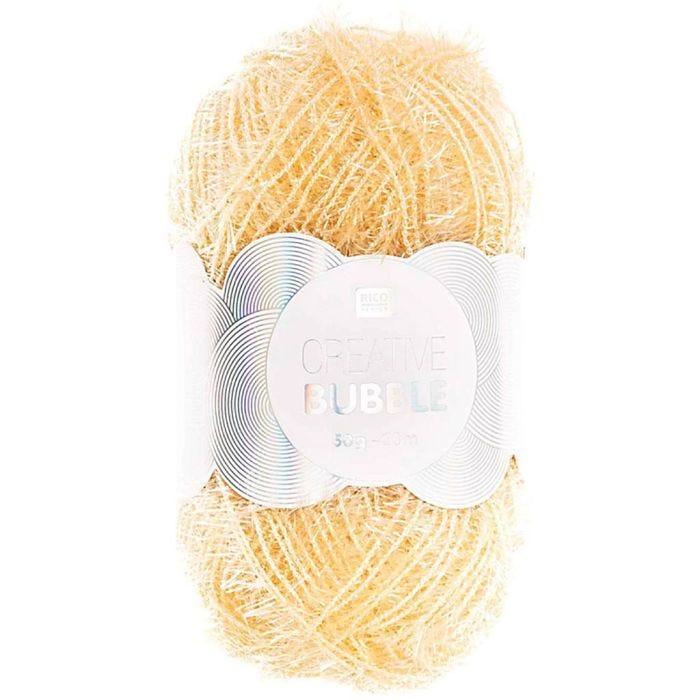 Creative Bubble - Fil à crocheter pour éponge, vanilla, 90 m, 50gr/ 1 boule
