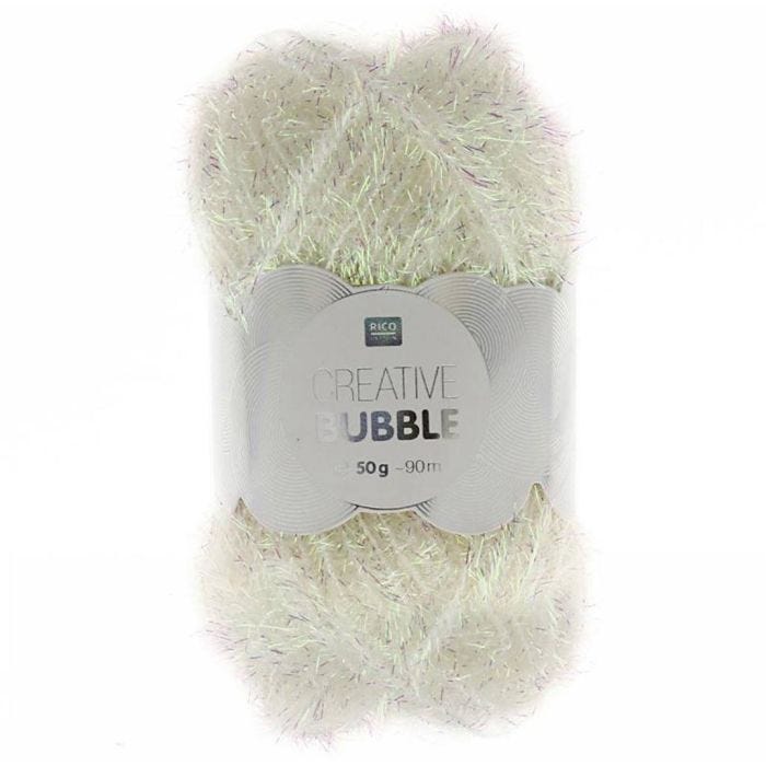 Creative Bubble - Fil à crocheter pour éponge, blanc, 90 m, 50gr/ 1 boule