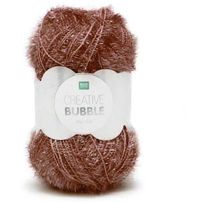 Creative Bubble - Fil à crocheter pour éponge, brun, 90 m, 50 gr/ 1 boule