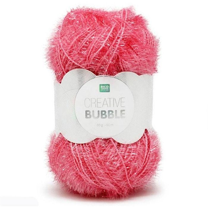 Creative Bubble - Fil à crocheter pour éponge, fuchsia, 90 m, 50gr/ 1 boule