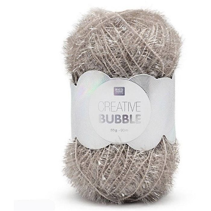 Creative Bubble - Fil à crocheter pour éponge, brun gris, 90 m, 50gr/ 1 boule
