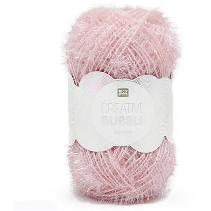 Creative Bubble - Fil à crocheter pour éponge, rose, 90 m, 50 gr/ 1 boule
