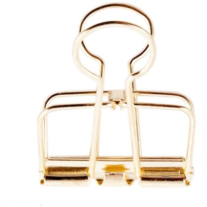 Pinces double clip fil de fer à dessin, dim. 3.2 cm, or, 3 pièces/ 1 Pq.