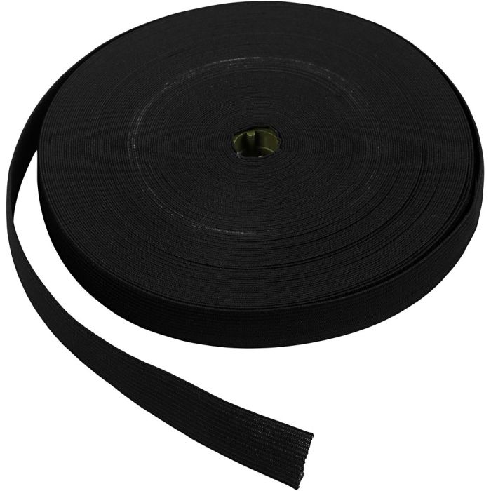 L : 20 mm, noir, 25 m/ 1 rouleau