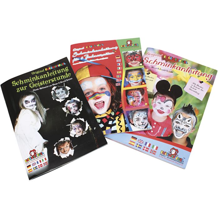 Livret de maquillage du visage d'Eulenspiegel, 3 pièces/ 1 Pq.