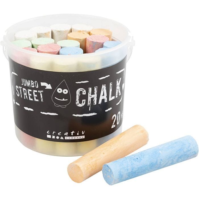 Craie de Trottoir, ass. de couleurs, 20 pièces/ 1 Pq.