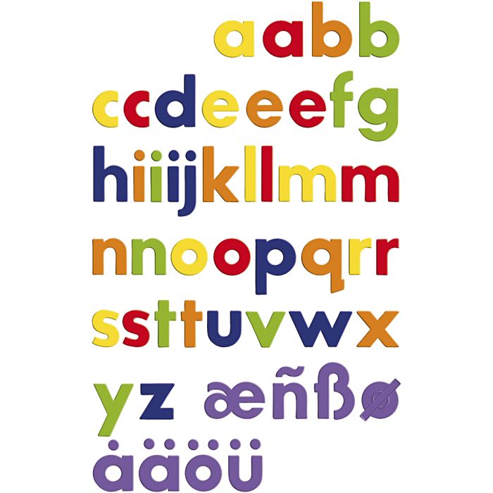 Lettres magnétiques, 36 pièces/ 1 Pq.