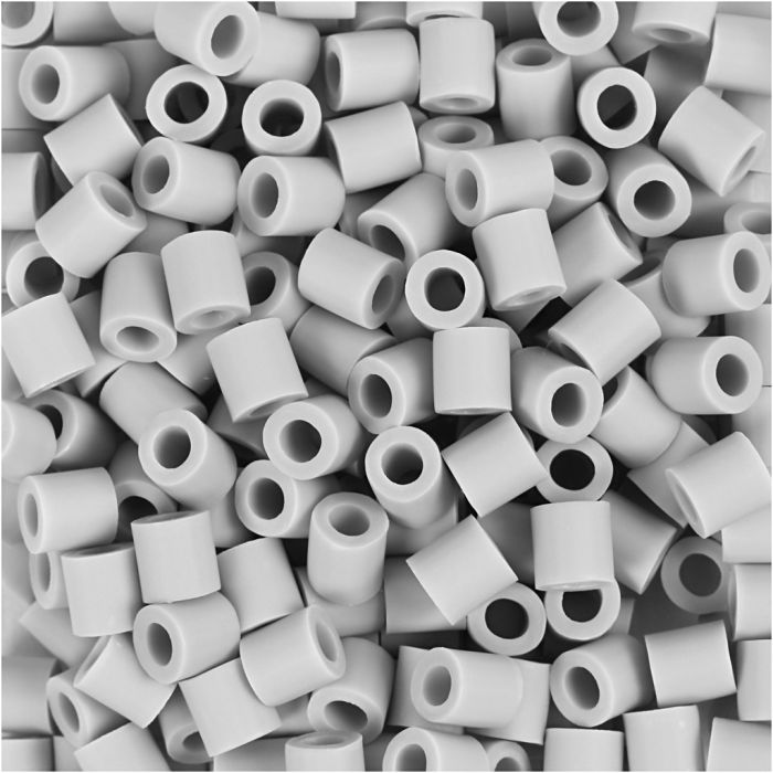 Les Perles NABBI BioBeads, dim. 5x5 mm, diamètre intérieur 2.5 mm, medium, gris, 3000 pièces/ 1 Pq.