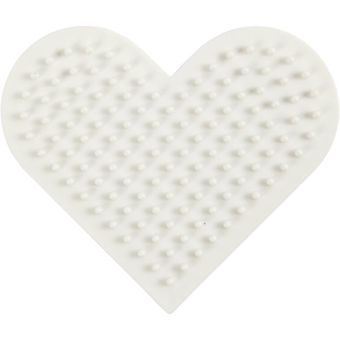 Plaques à Picots pour Perles NABBI BioBeads, petit coeur, 7x8,5 cm, medium, 1 pièce