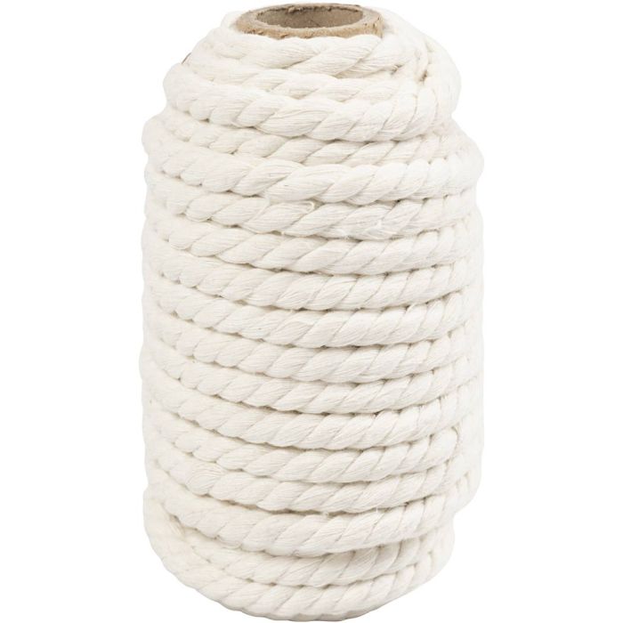 Cordon pour macramé, L : 12 M, d 8,5 mm, blanc cassé, 300 gr/ 1 rouleau