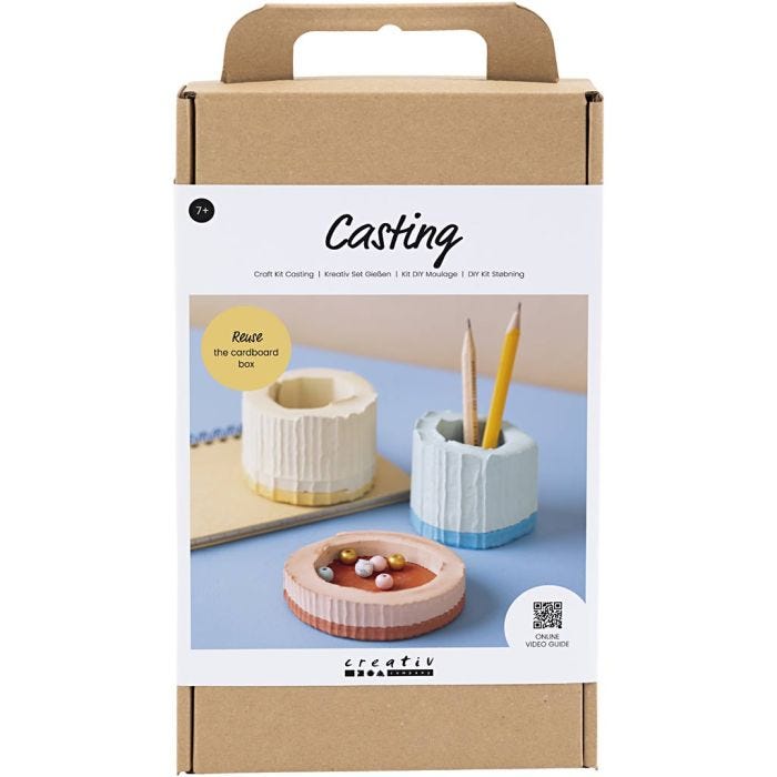 Kit DIY Coulage, Récipients, bleu, rouge, jaune clair, 1 Pq.