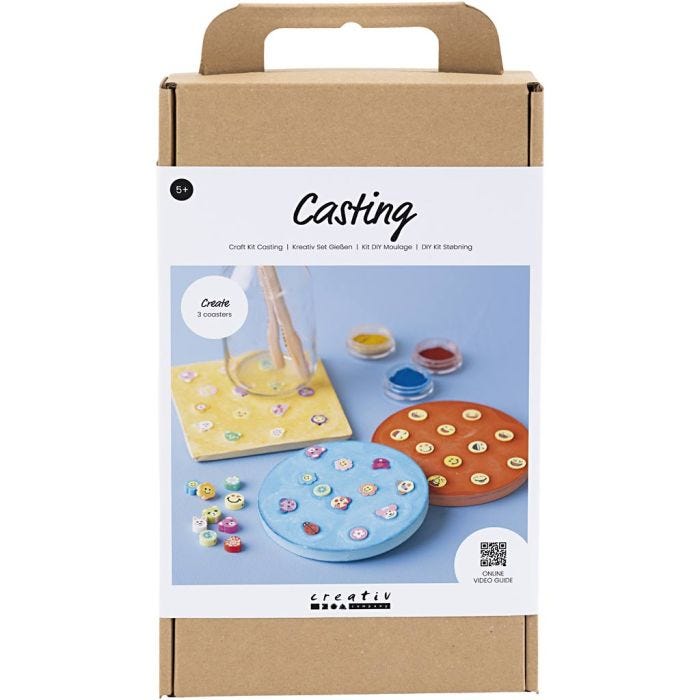 Kit DIY Coulage, Carreaux, bleu, rouge, jaune, 1 Pq.