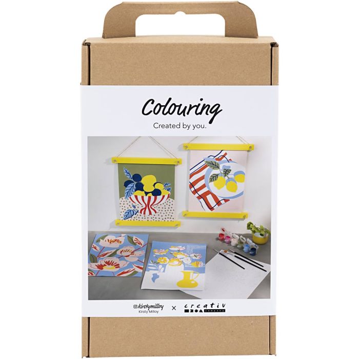 Kit DIY Coloriage, Peinture par numéros, peinture acrylique, 1 Pq.