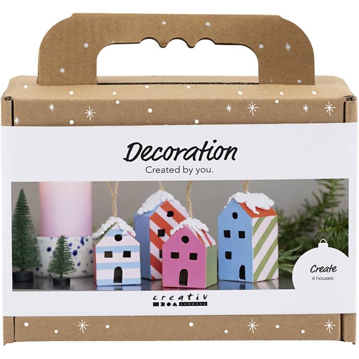 Mini Kit DIY Décoration, Maisons, multicolore, 1 Pq.