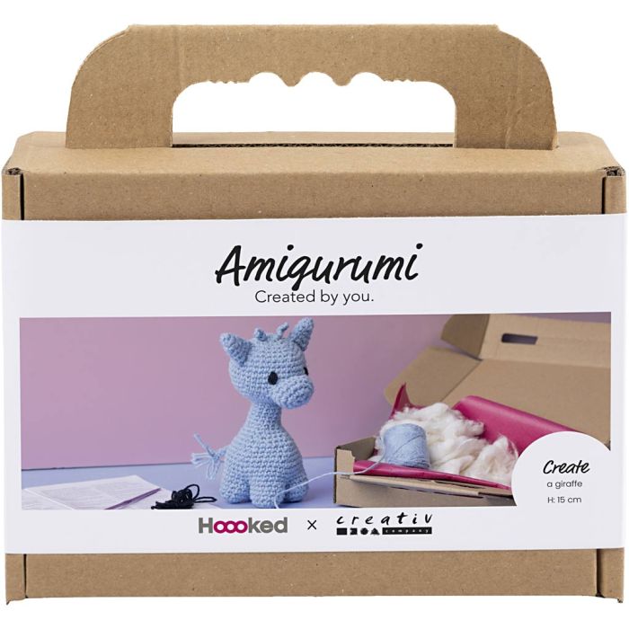 Kit DIY Amigurumi, Girafe, bleu clair, 1 Pq.